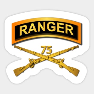 75th Infantry Regiment (Ranger) Branch w Ranger Tab Sticker